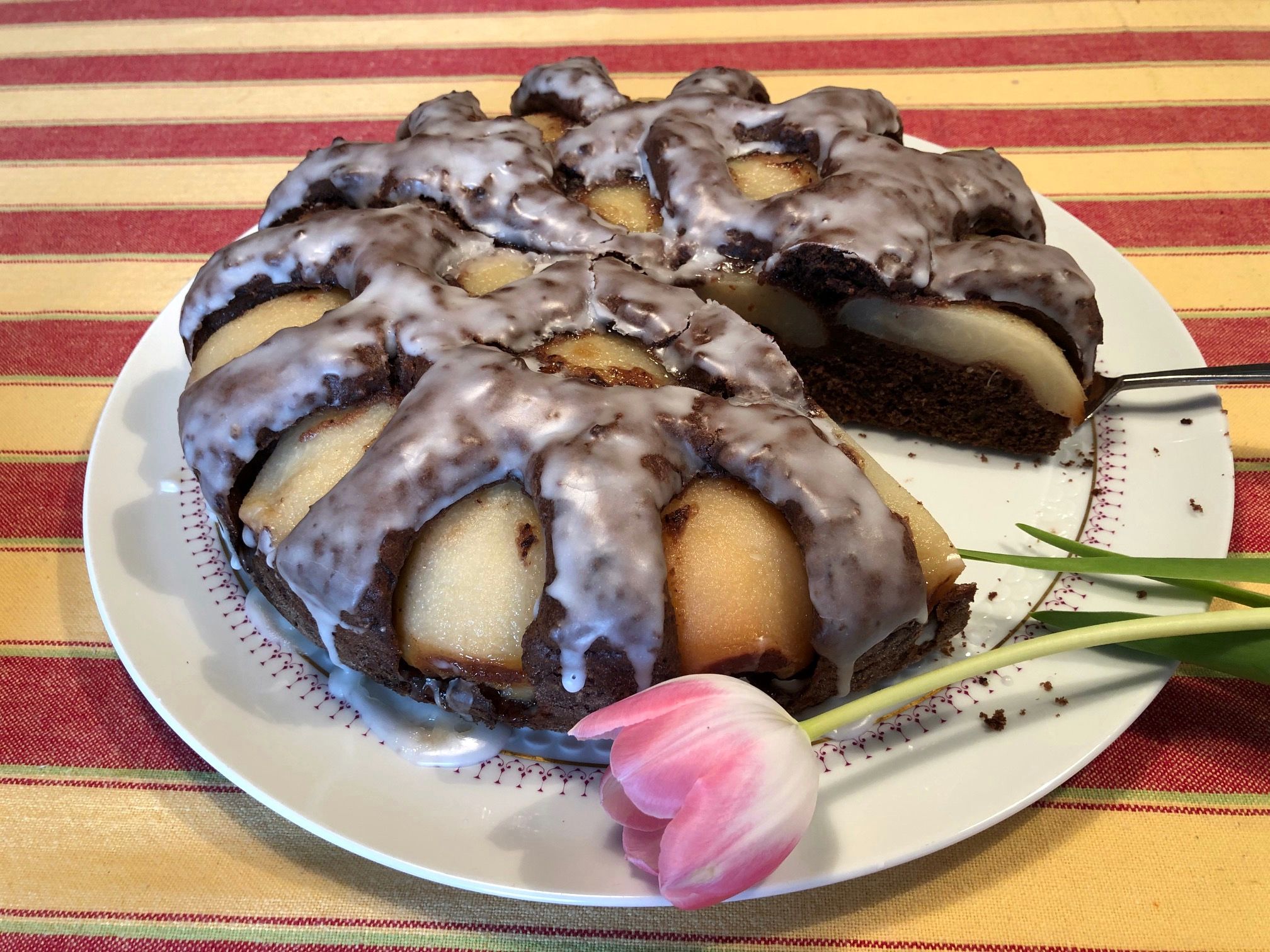 Schoko-Birnen-Kuchen